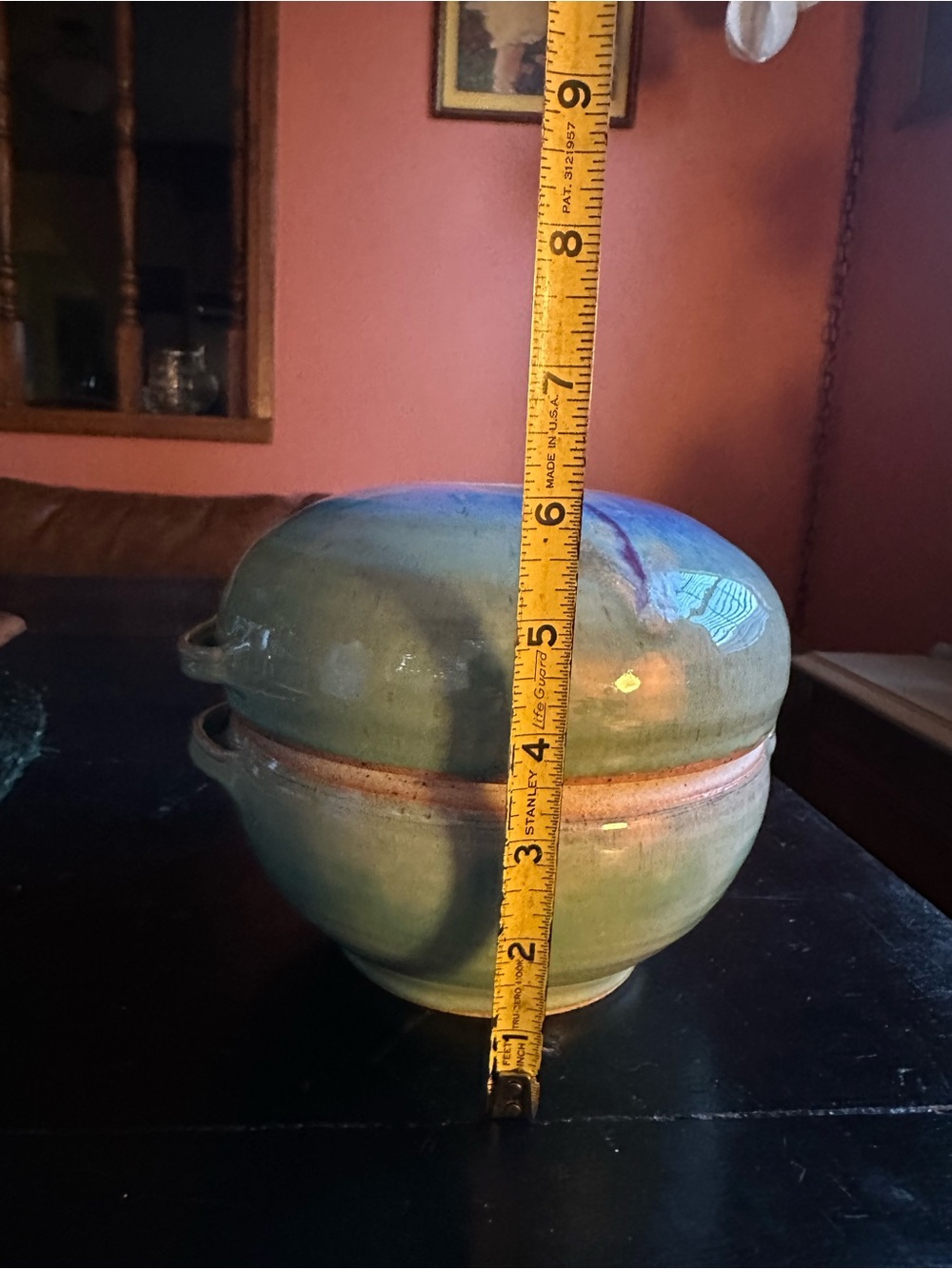 Hand Crafted Teal and Blue Glazed Ceramic Bowls - Picture 8 of 10
